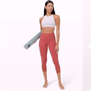 Lululemon Wunder Train Luxtreme Scalloped Hem 23” - Soft Cranberry